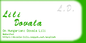 lili dovala business card